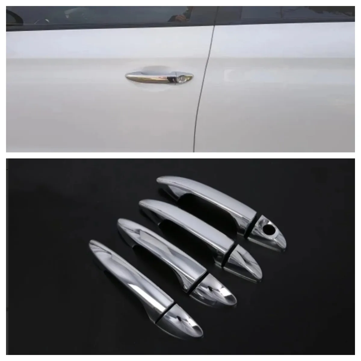 For Hyundai i10 Grand i10 X 2014 2015 2016 2017 2018 2019 2020 Door Handle Cover Trim ABS Chrome Sticker Car Styling Accessories