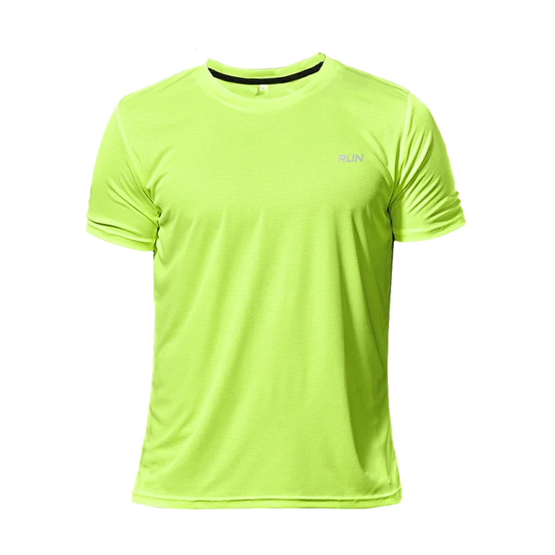 Sport Shirt  2024 Summer New 100% Polyester White Solid T Shirt Men Causal O-neck Basic T-shirt Male High Quality Running Tops