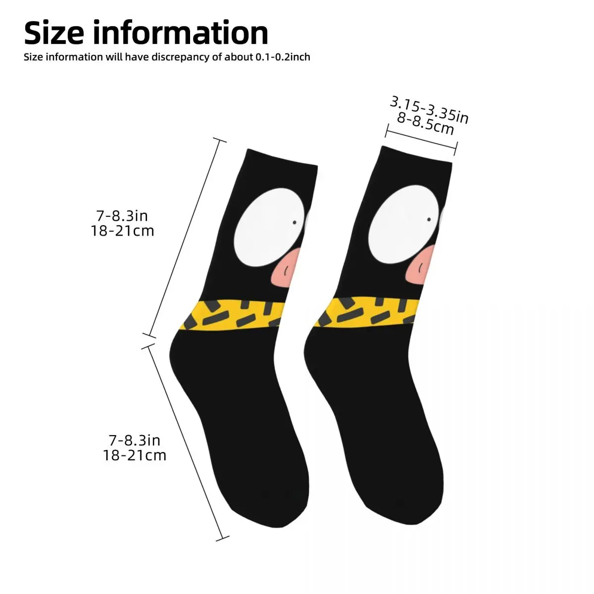 Crazy Design P-Chan Chibi Football Socks Ranma Anime Manga Polyester Long Socks for Women Men Sweat Absorbing