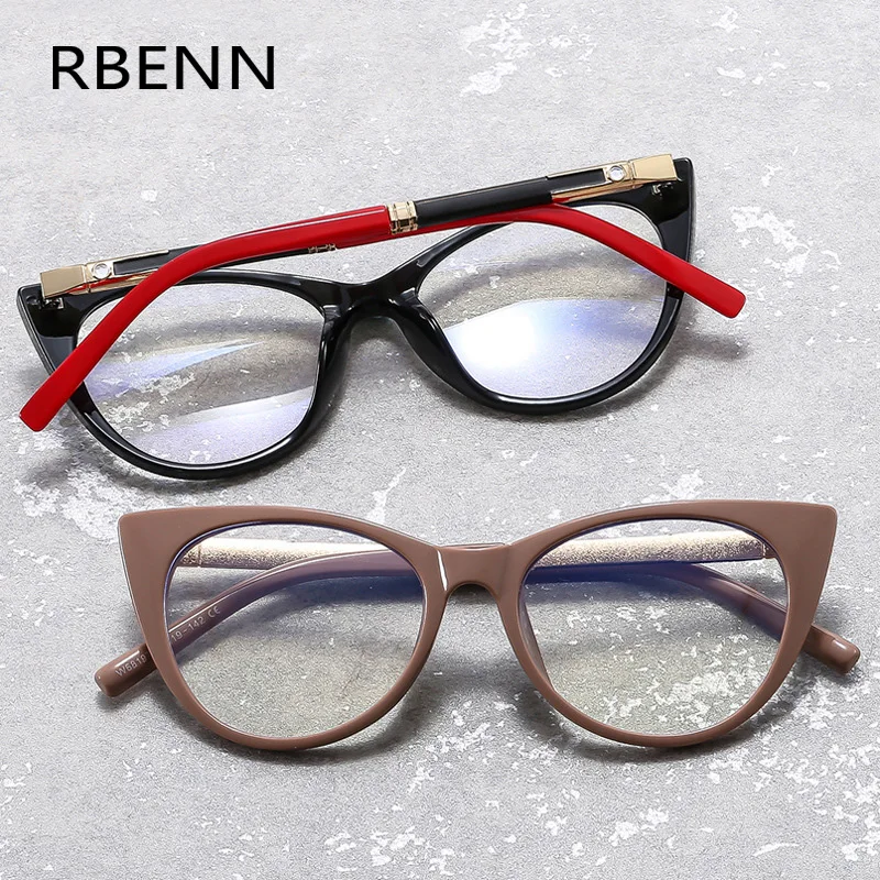 RBENN 2024 New Cat Eye Reading Glasses Women Fashion TR90 Prescription Eyeglasses Computer Readers +1.50 1.75 2.0 2.25 2.50 3.0