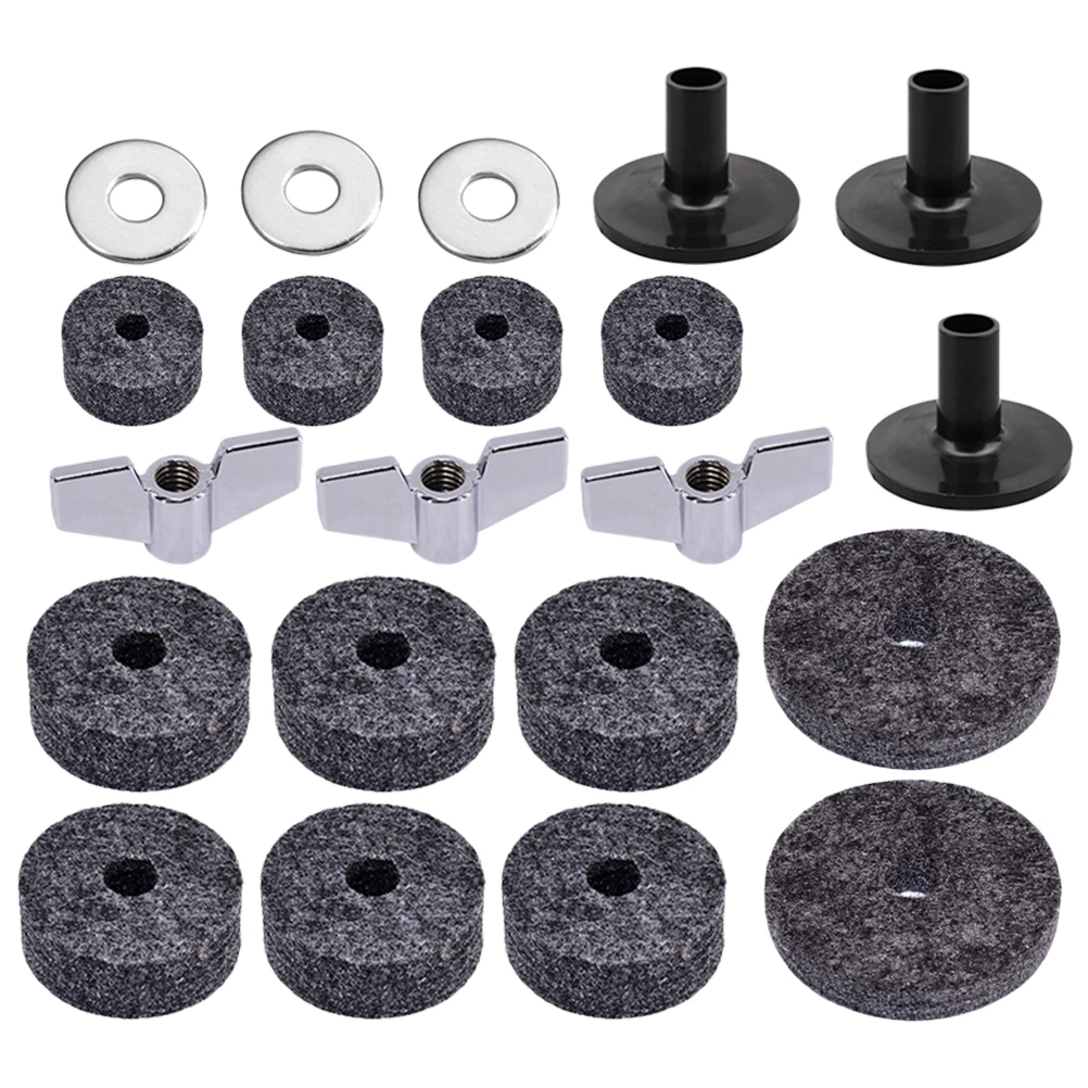 

Non-slip Felt Pad Drum Sleeves Cymbal Felts Dampeners Nut Cymbals for Drums Seelves Pads