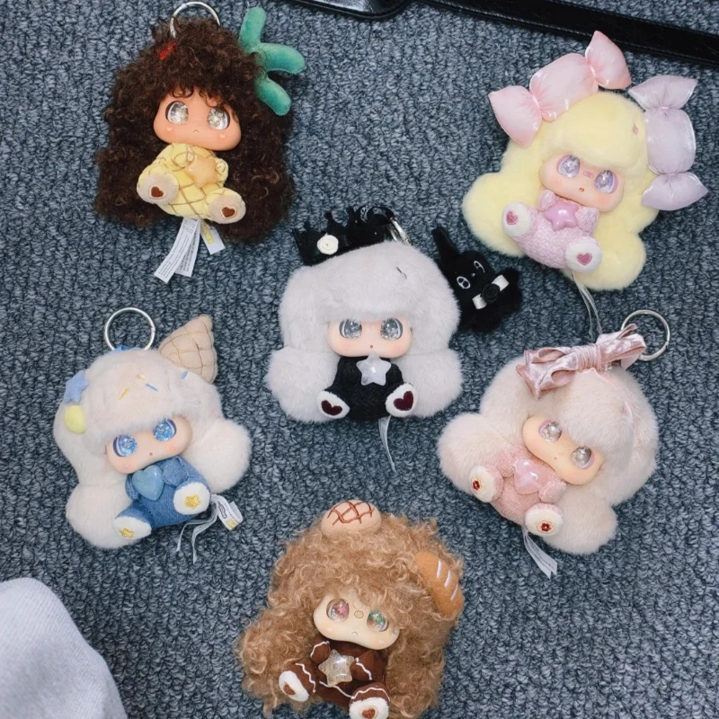 

Micoco NoNo Blind Box Crystal Whisper Series Vinyl Plush Blind Doll Anime Figure Mystery Box Bag Pendants Keychain Holiday Gift