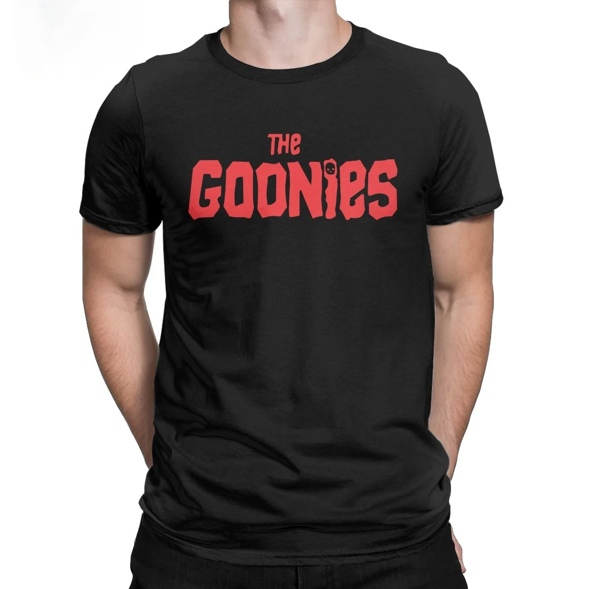 Men's The Goonies T Shirts Movie Never Say Die 100% Cotton Tops Crazy Short Sleeve Crewneck Tees Gift T-Shirt