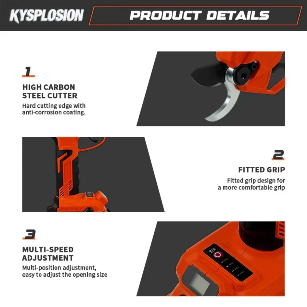 Bürstenlose 55mm Elektrische Gartenschere Für Milwaukee M18 Cordless Obst Baum Bonsai Beschneiden Zweig Cutter Elektrische Schere