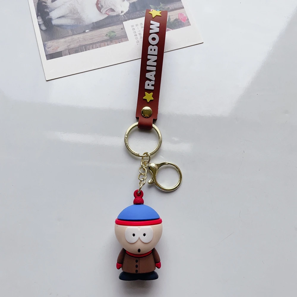 American Band South Parkes Keychain New Creative Kyle Broflovski Key Ring Couple Bag Ornament Cute Accessories Car Pendant Gift