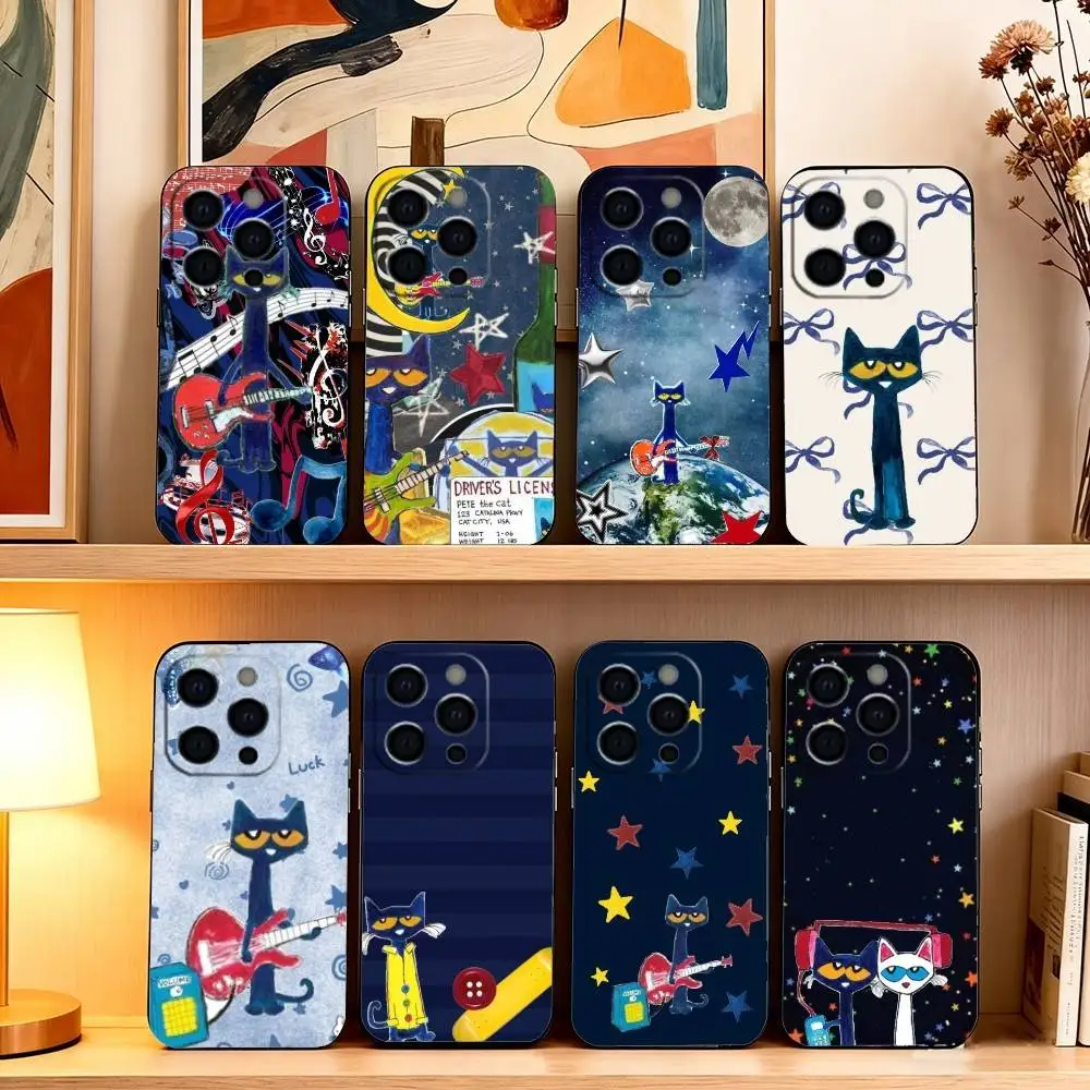 

Pete-S Cat C-Cute Pattern Phone Case Silicone Soft For IPhone 17 16 15 14 13 12 11 X XR Plus Pro Max Plus