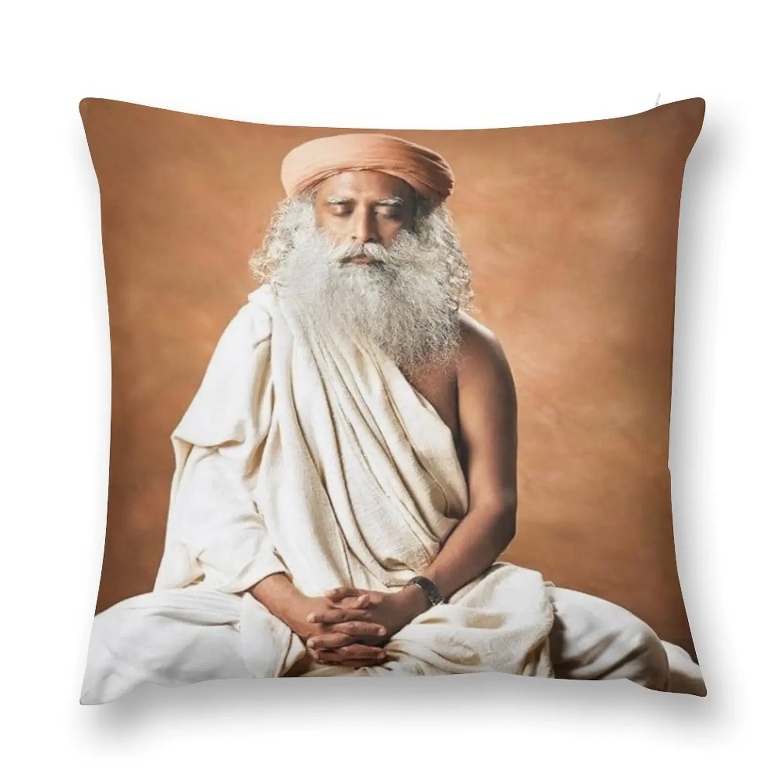 Sadhguru Throw Pillow Embroidered Cushion Cover Pillow Cases Decorative pillow