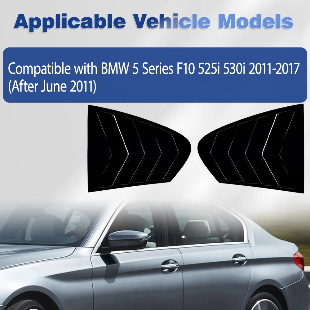

Для BMW 5 серии F10 525i 530i 2011-2017 2 шт. Автомобильное заднее окно, боковая жалюзи, крышка вентиляционного отверстия, жалюзи, отделка, спойлер