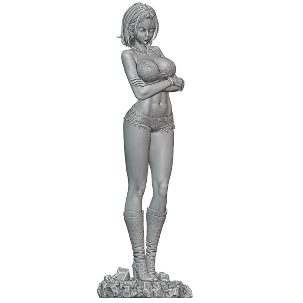 Belle NSFW Android 18 Kit de modèles en résine poupée d'impression 3d 1/24 Kits de statues de figurines en résine non assemblées jouet non peint ensemble de jeu Gk