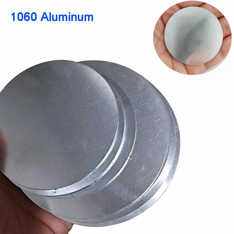 

1060 Aluminum Round Plate Dia 50mm - 300mm Aluminum Circular Sheet Disc Round Disk Thickness 0.5~10mm Customize Laser Cut