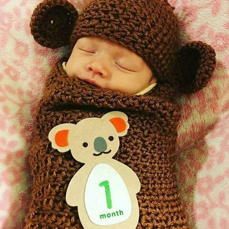 

62KA 1-12 Months Baby Monthly Milestone Sticker Baby Photography Props Photo Stickers Animal Belly Photographic Props