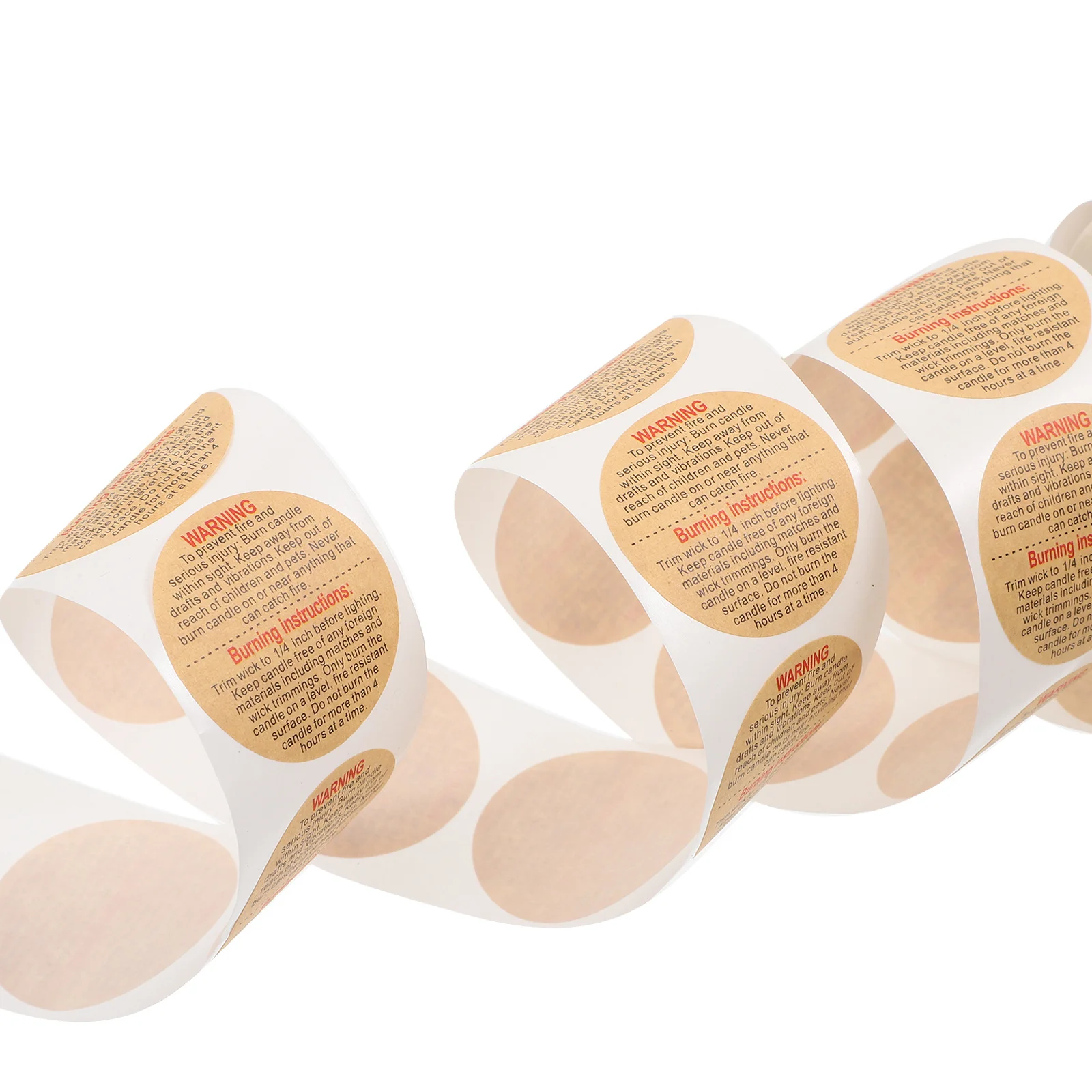 

1 Roll Safety Stickers Waterproof Warning Labels For Jar Packaging Sealing Wax Melts Adhesive Decal Stickers For