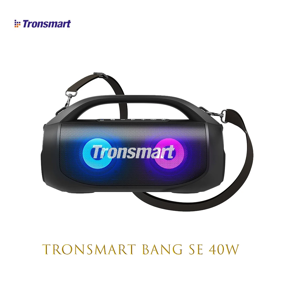 Tronsmart Bang SE 40W Bluetooth Party Speaker 3 Lighting Modes, 24H Playtime, IPX6 Waterproof, Stereo Pairing, for Party Camping