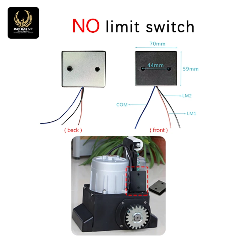 Sliding Door Motor Universal Travel Positioner Magnetic Limit Switch Normalopen (NO) Spring limit switch Normalclose (NC)