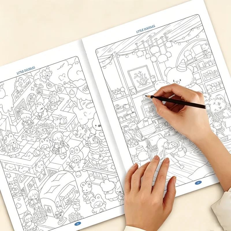 Little Doodles Sketchbook: Trace, Color & Create – 5000+ Happy Doodles for Kids, Teens & Adults
