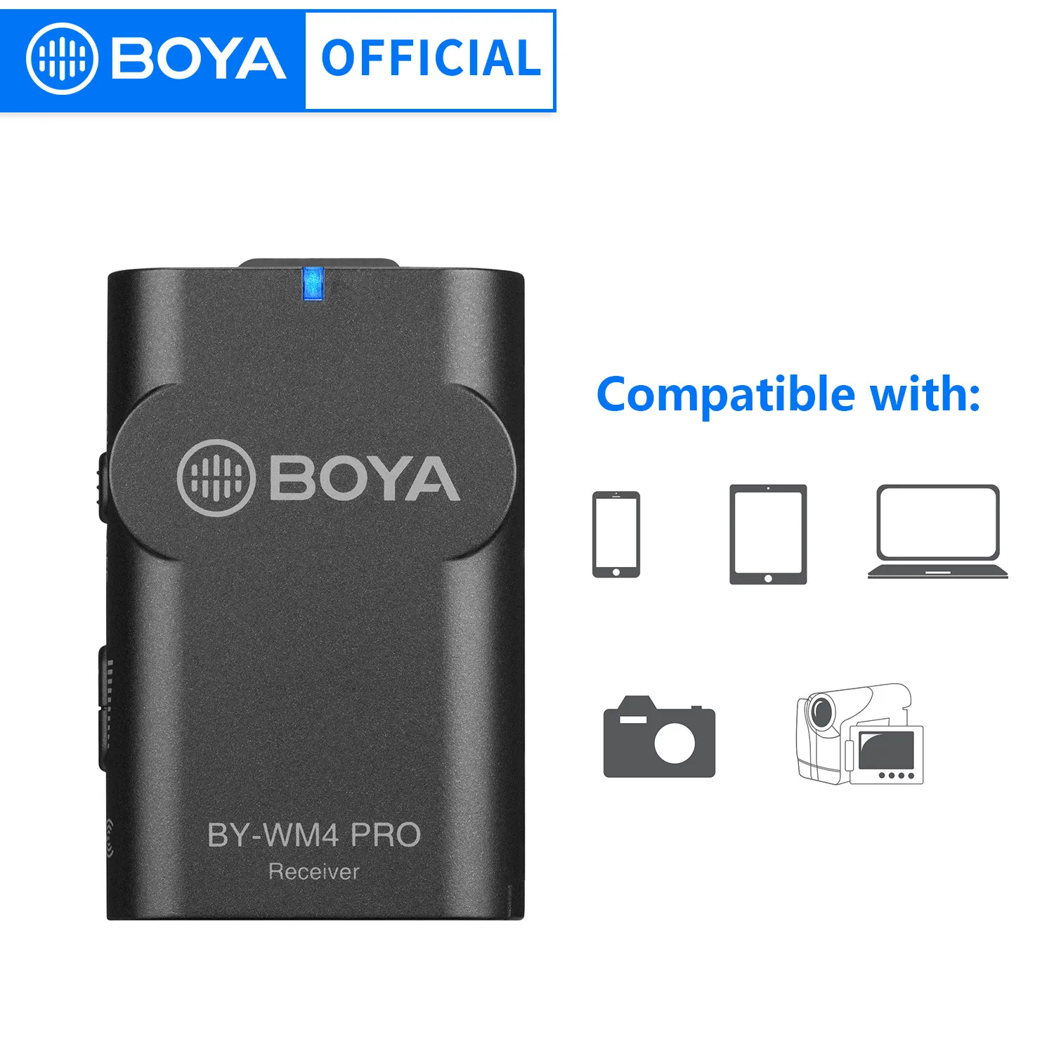 

BOYA BY-WM4 PRO Receiver 2.4Ghz Wireless Compatible With Transmitter for Smartphones DSLR Cameras Consumer Camcorders PCS etc