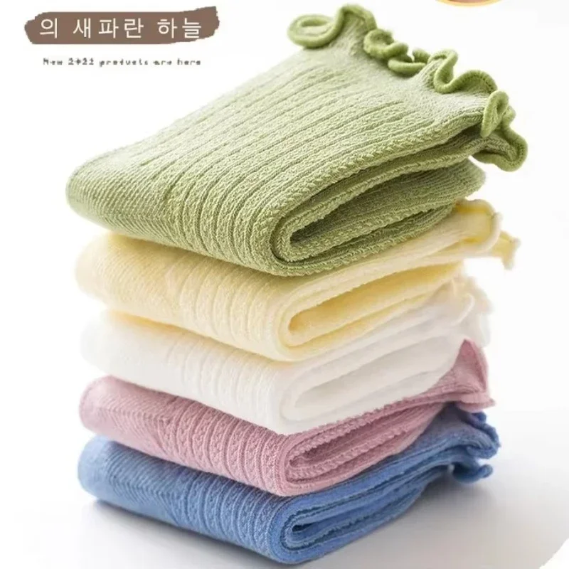 Spring Summer Children Lace Ruffle Socks Mesh Breathable Cotton Socks for Newborn Infant Toddler Kids 0-5 Years Old Stockings