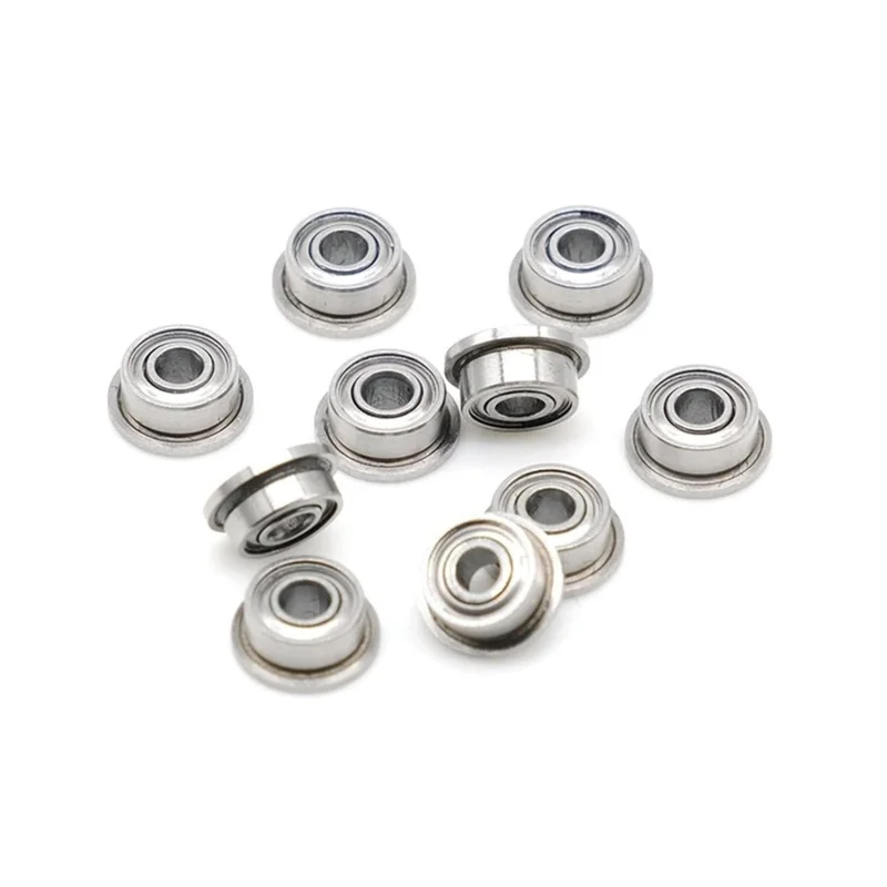 10Pcs MF74ZZ Flanged Ball Bearings 4x7x2.5mm Double Metal Shielded Miniature High Precision Bearings