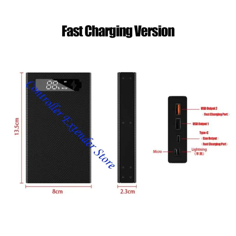 n84b 5x18650ケース用バッテリーパワーバンク