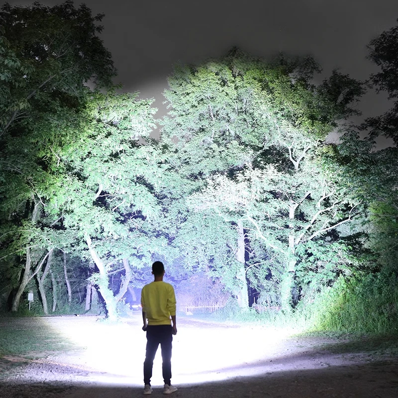 500000lm Most Powerful Led Flashlight Rechargeable Strong Light High Power LED Flashlight Tactical Lantern Camping Outdoor Torch