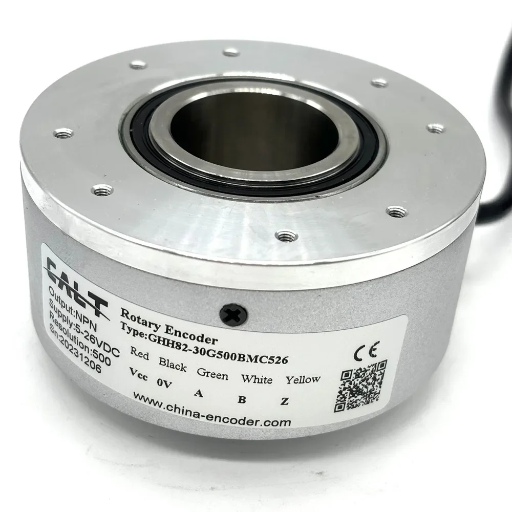 

In stock 500ppr 30mm hollow shaft rotary encoder GHH82-30G500BMC526 for elevator lift outer 82mm 5-26V