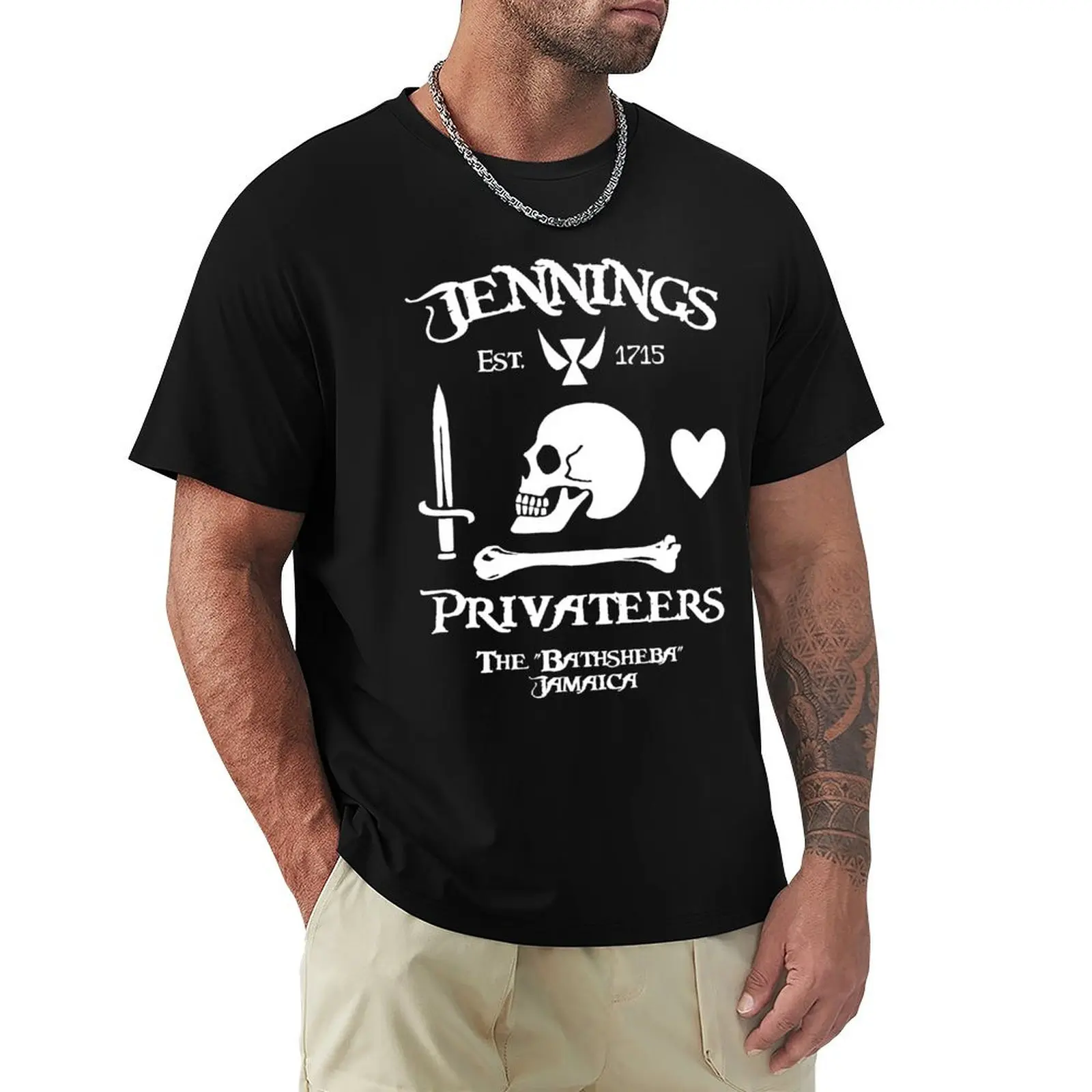Pirate : Jennings Privateers T-Shirt Cool Feeling Summer Tee Shirt