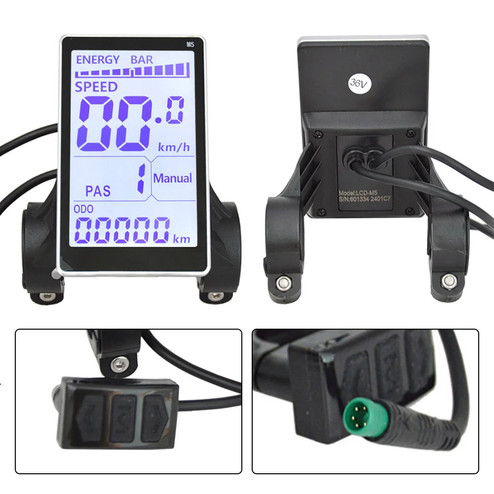 

Electric Bike Display Instrument Control Panel Scooter M5 LED Display 24V 36V 48 Speed Control Panel Electric Bicycle Parts