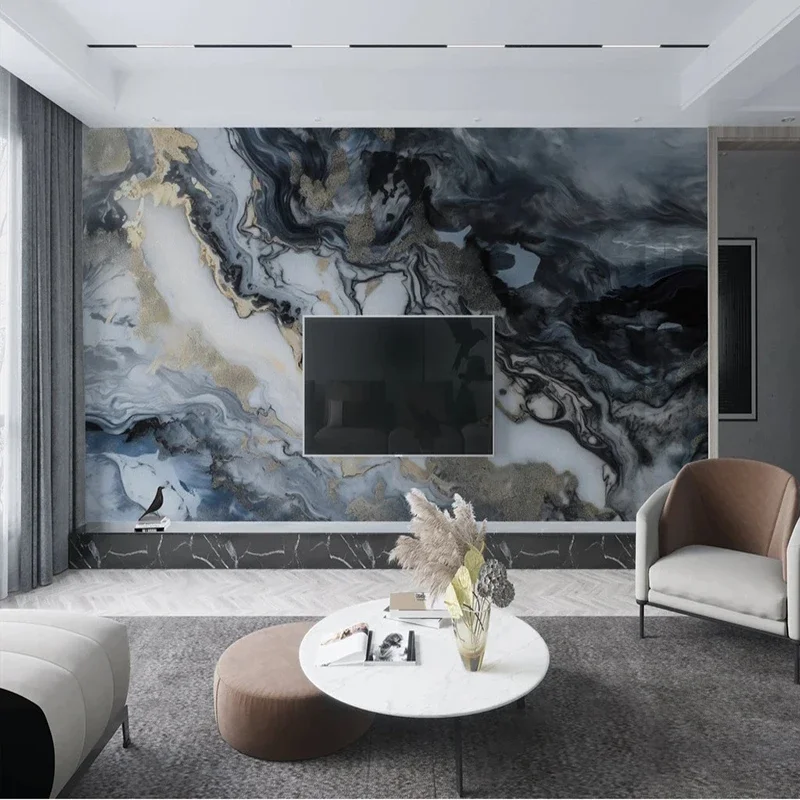 Custom 3D Mural Wallpaper Modern Ink Oil Painting Marble Pattern Sofa TV Background Home Wall Art Decor Painting Papel De Parede