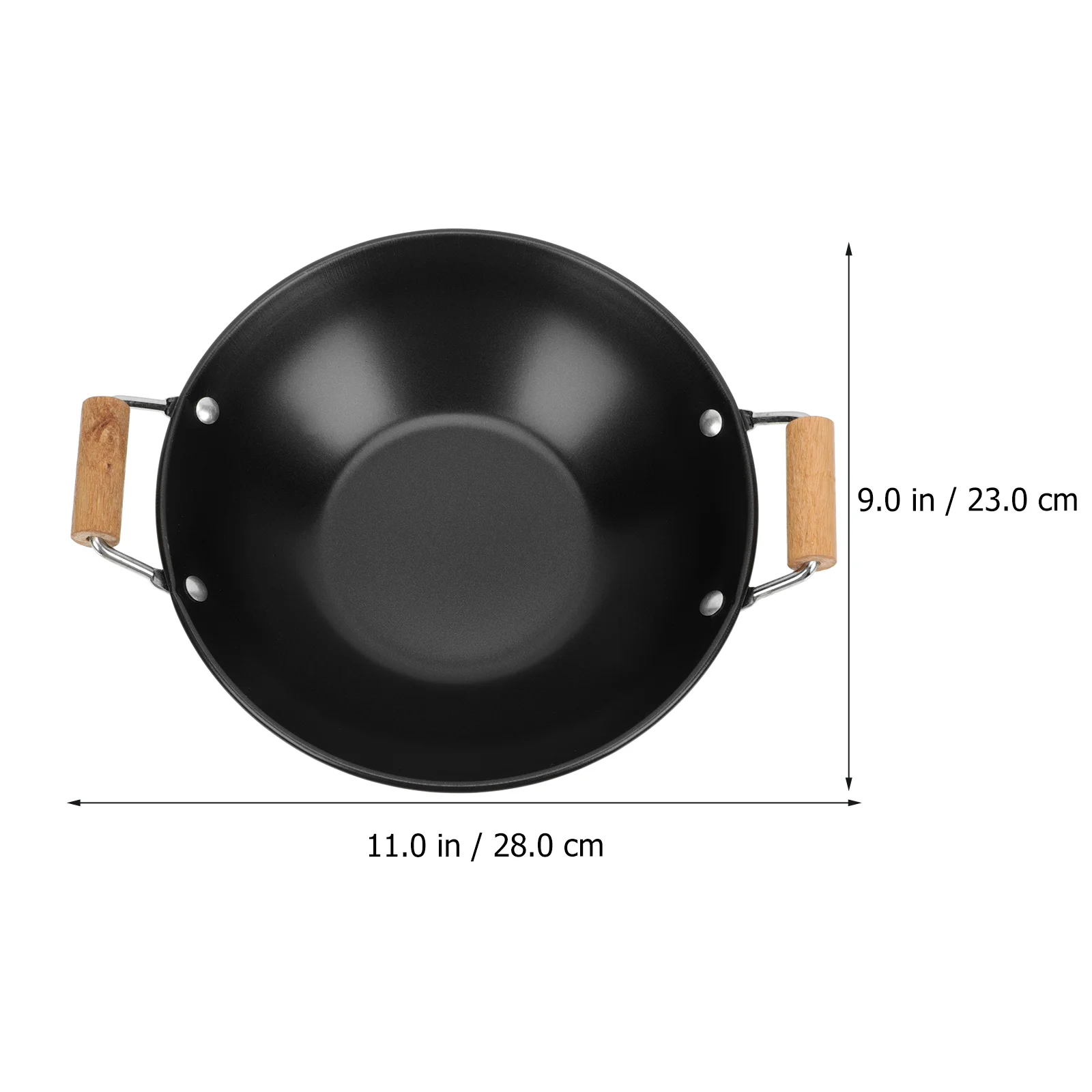 Anti-overflow Pot and Tripod Thicken Wok Cooking Pan Work on Bbq Practical Double Ear Noodle Multi-purpose Ramen