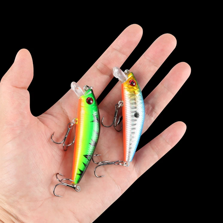 10 قطعة طعوم صيد أسماك البلمة العائمة طعوم بلاستيكية صلبة طعوم صيد سمك الشبوط المتذبذب أدوات صناعية #3