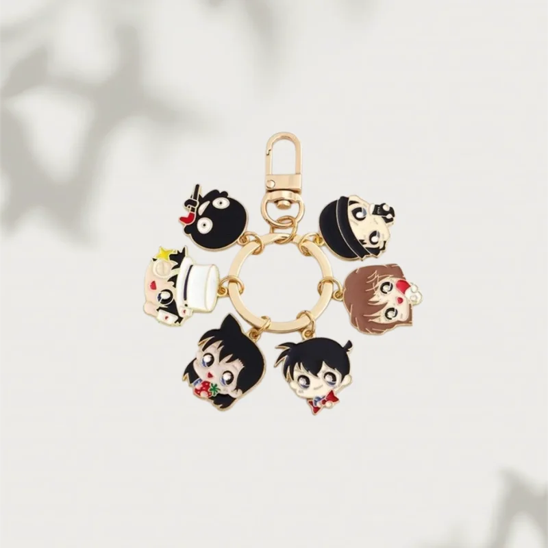 Neuer Conan Edogawa Anita Hailey Kudou Shinichi Kreativer Metall-Schlüsselanhänger Hochwertiger Anime-Cartoon Anti-Verlust-Taschenanhänger Geschenk – Detail 6