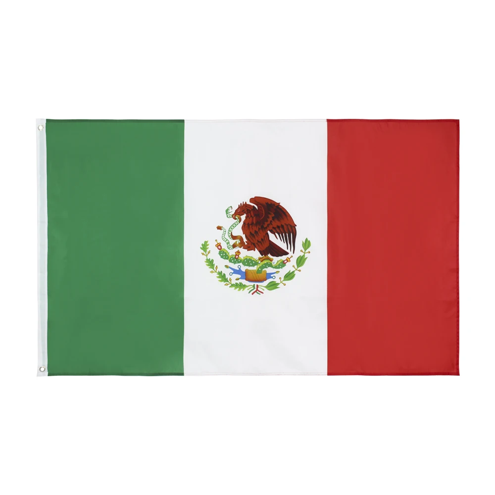 Mexico National Flag 90X150cm Polyester Hanging Printed Mex Mx Mexican National Flags Mexicanos Banner For Decoration
