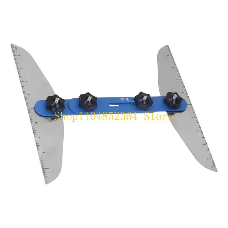 652F Stair Template Tool 11in-60in Alloy Stair Measuring Tool Stair with Scale for Risers Partition