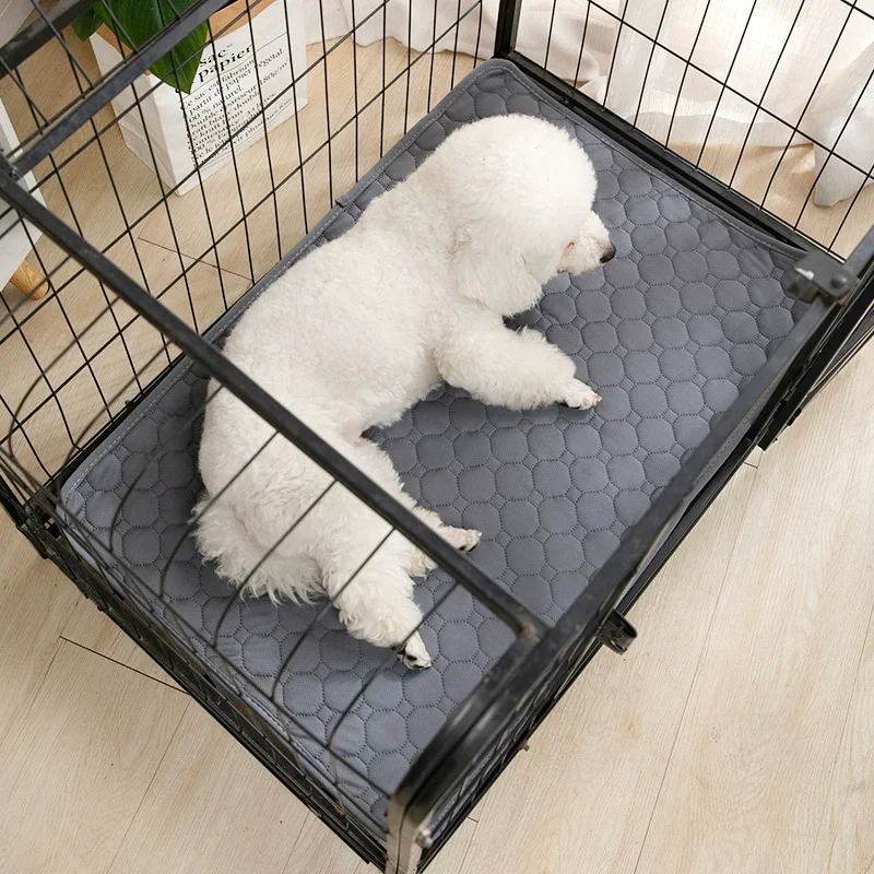 Pet Ice Silk Cooling Mat Summer Breathable Sleep Pad For Dogs Cats Non Slip Washable Sofa Bed Mat Self Cooling Portable Pet Mat