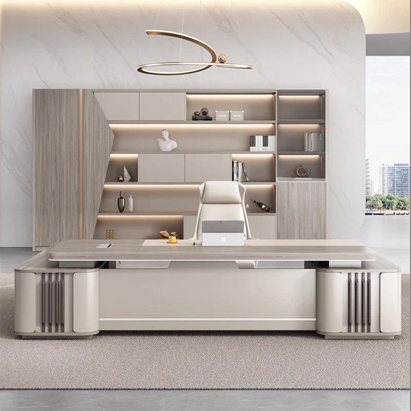 

Designer White Executive Desk Storage Wooden Strong Cheap Drawers Office Desks Modern Luxury Mesa De Escritorio Office Furniture