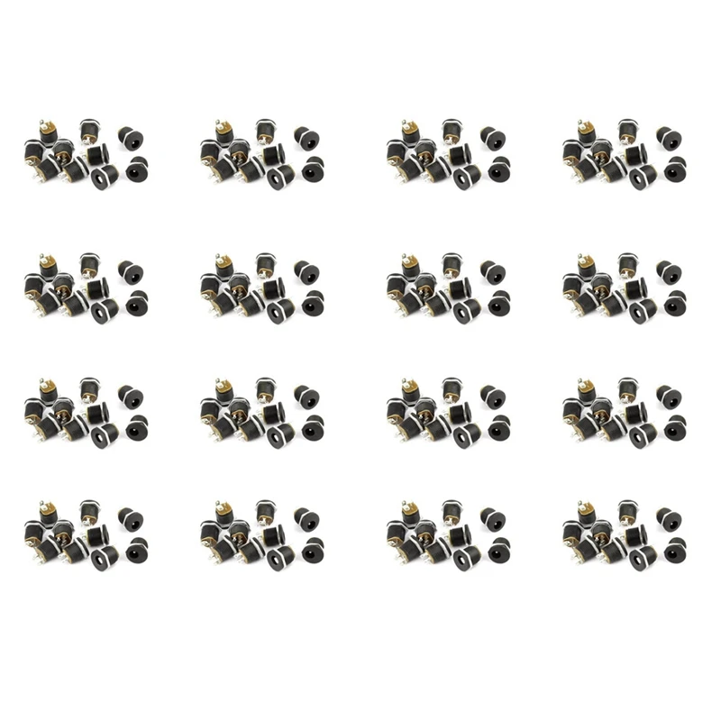 200 Pcs 3-Terminal Soldering 2.1Mm X 5.5Mm Female Power Jack DC Socket