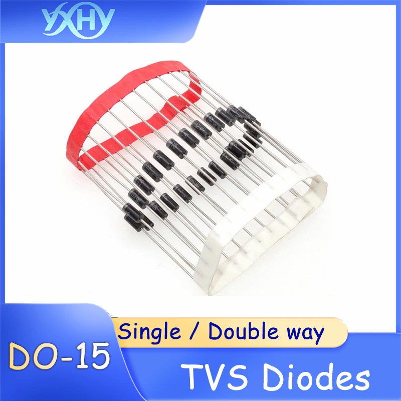 

100PCS TVS diode P6KE5.0/6.8/7.5/8.2/12/13/15/18/20/22/24CA unidirectional/bidirectional