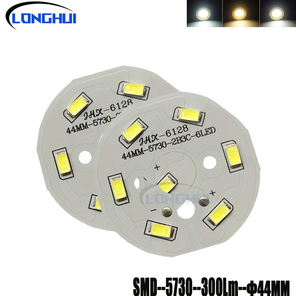 Hot 10pcs SMD 5730 LED PCB 2W 20mm 3W 23mm 32mm 40mm 44mm White / Natural White / Warm White Light Source For LED Bulb Light