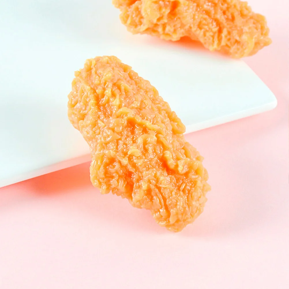 

3 Pcs Chicken Nuggets Simulated Wings Artificial Legs Fried Model Fake Food Imitation Meat Decor Drumstick Faux