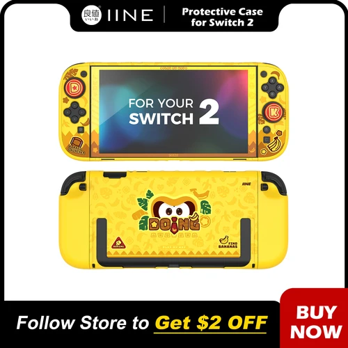Imagen 1 del producto Juego de fundas protectoras IINE Dong para Switch 2/molde de precisión/funda acoplable/protección completa/diseño exclusivo/bolsa de almacenamiento