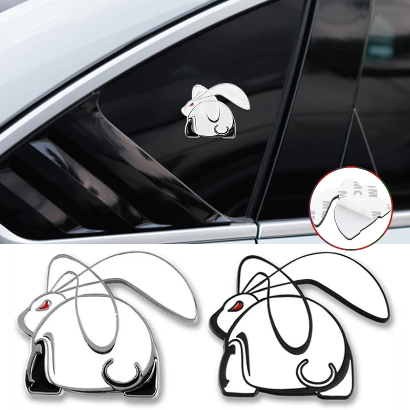 

1pcs Universal Cartoons Car Styling Decal for VW Golf 3D Metal Running Rabbit Emblem Rear Trunk Badge Auto Sticker Accessories