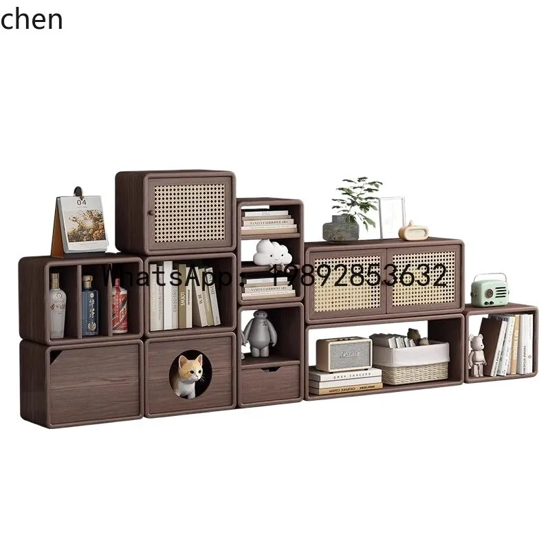 

B-1 Storage Cabinet Free Combination Grid Cabinet Desktop Bookshelf Low Cabinet
