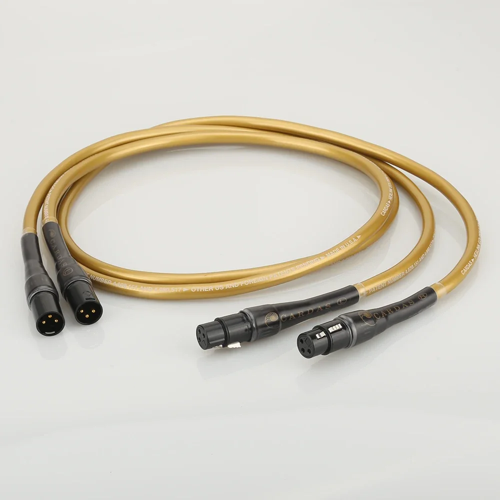 High Quality HI-End Hexlink Golden 5-C XLR Interconnect Acoustic Cable pair 1M Balanced Signal Wire