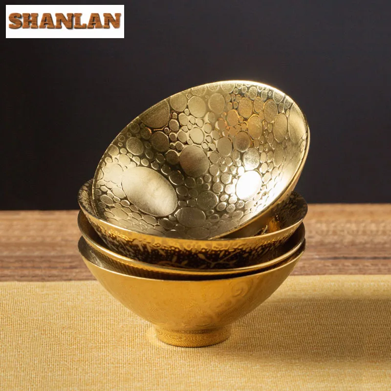 Multicolor Gilding Tea Cup Ceramic Teacup Chinese Style Retro Handmade Golden Tea Cup Vintage Tea Set Home Tea Bowl Master Cup