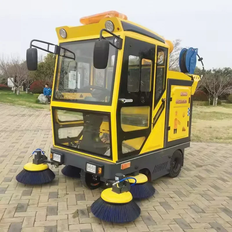 00A Ride-On Floor Cleaning hine New Automatic Street Road Sweeper Truck Parks Farms Core Components Motor