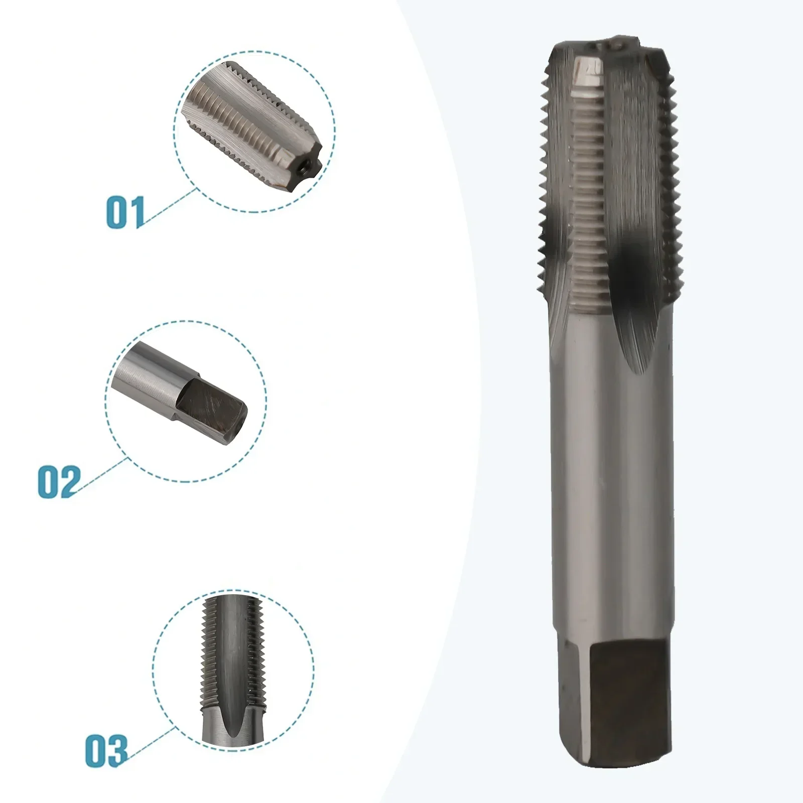 Tap Taper Pipe Tap Taper Thread Tap 1/8- 27 HSS High Speed Steel Manual Tools NPT NPT1 Tap Standard Hand Tools