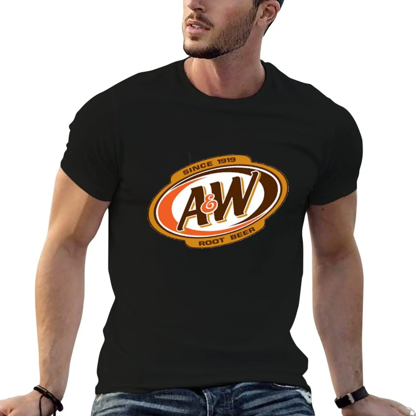 

Logo T-Shirt t Root shirt cotton shirts casual Since 100% A&W funny t man dark Beer t shirts 1919 humor