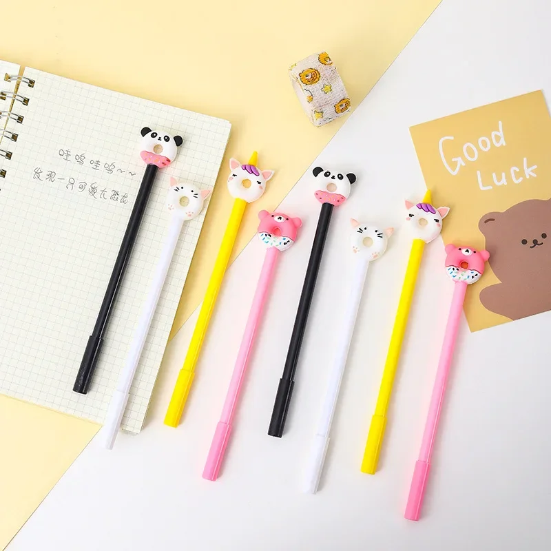 20Pcs Wholesale creative cartoon cute donut shape gender-neutral pen, student office gift pen