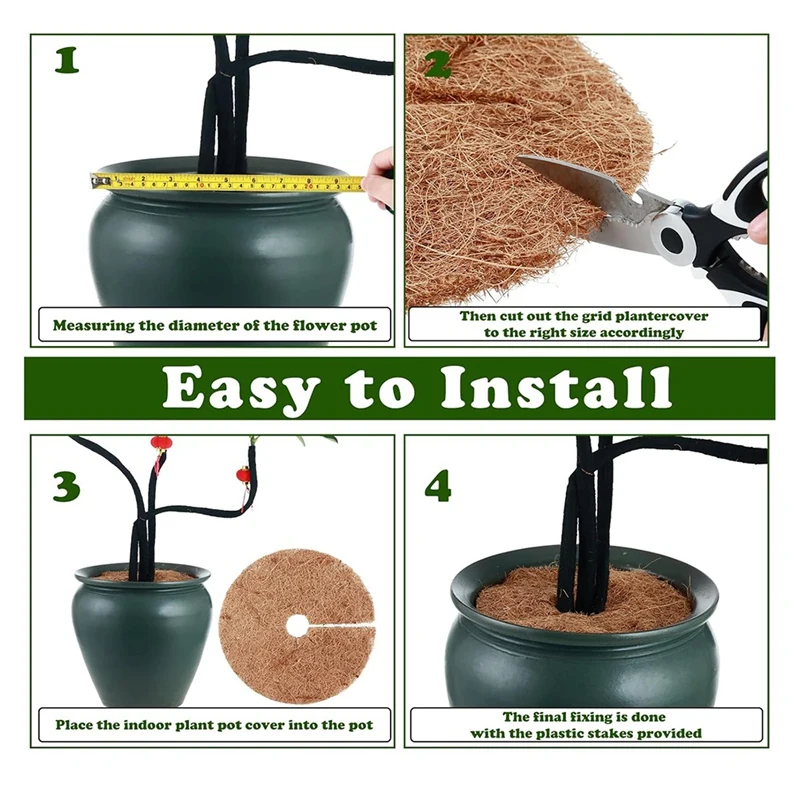 ألياف جوز الهند حلقة شجرة حامي حصيرة ، حماة نبات جوز الهند من الحيوانات ، نبات الحماية ، مهاد "، 12