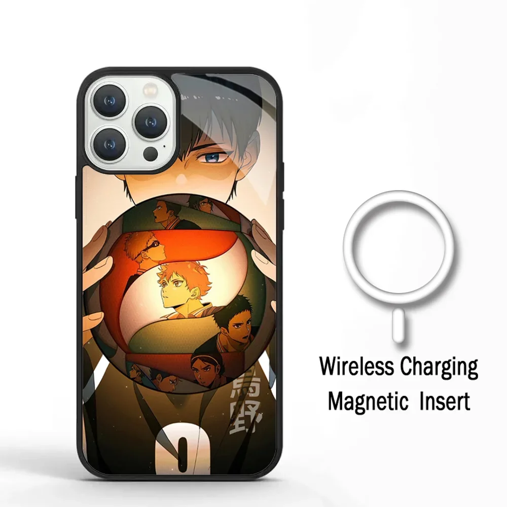 Anime Tobio Kageyama Haikyu Cool Phone Case For IPhone 11 12 13 14 15 Plus Pro Max Mirror Acrylic For Magsafe Wireless Charging